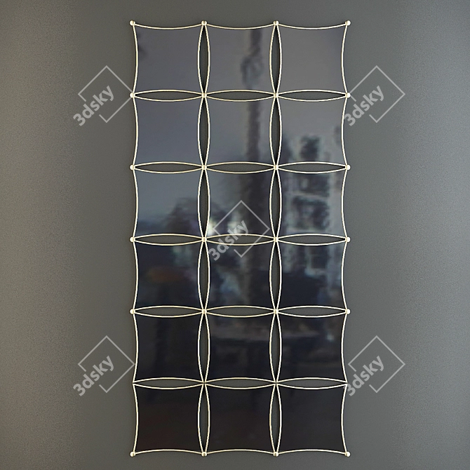 Sleek Modern Mirror - Height 1800mm, Width 920mm 3D model image 1