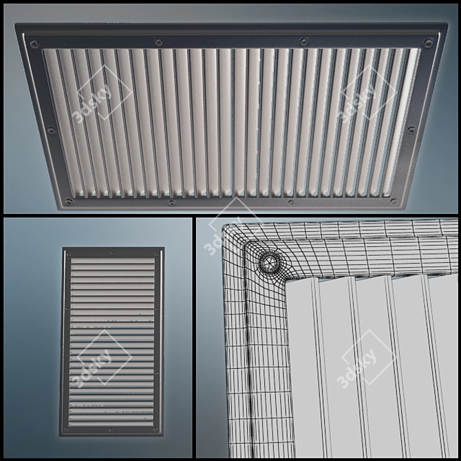 Metal Ventilation Grille 3D model image 1