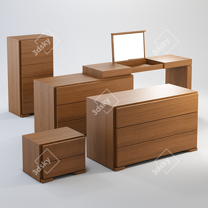 TOMASELLA Modo 4-Piece Furniture Set 3D model image 1
