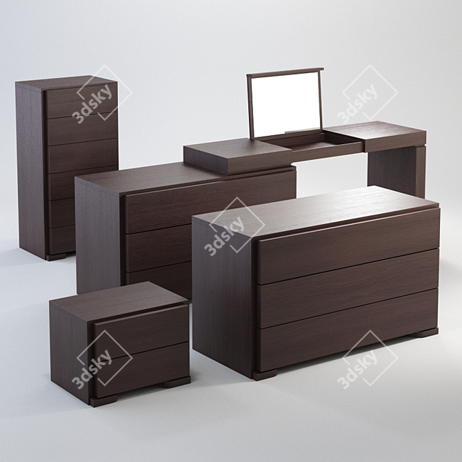 TOMASELLA Modo 4-Piece Furniture Set 3D model image 2