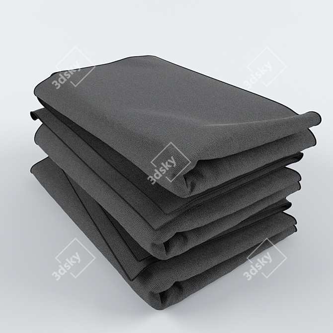 Title: Luxury Essentials Towel 3D model image 2