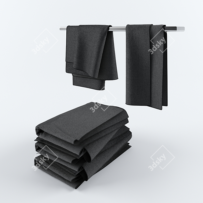 Title: Luxury Essentials Towel 3D model image 3