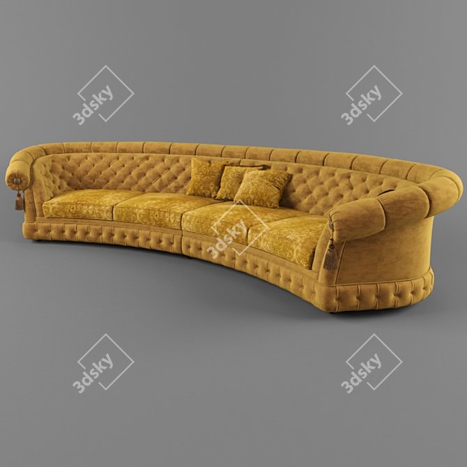 Luxury Quadruple Sofa - Palazzo Estelio 3D model image 1