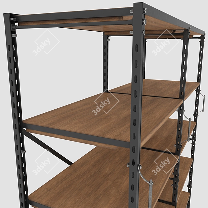 RH French Library Shelving: Elegant Storage Solution 3D model image 3