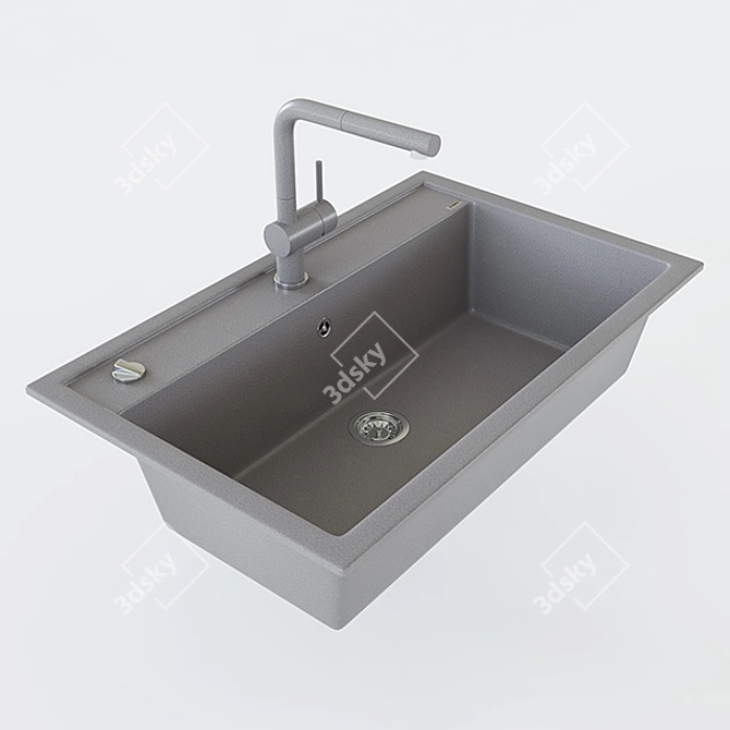 Blanco DALAGO 8 Kitchen Sink and LINUS-S Mixer 3D model image 1