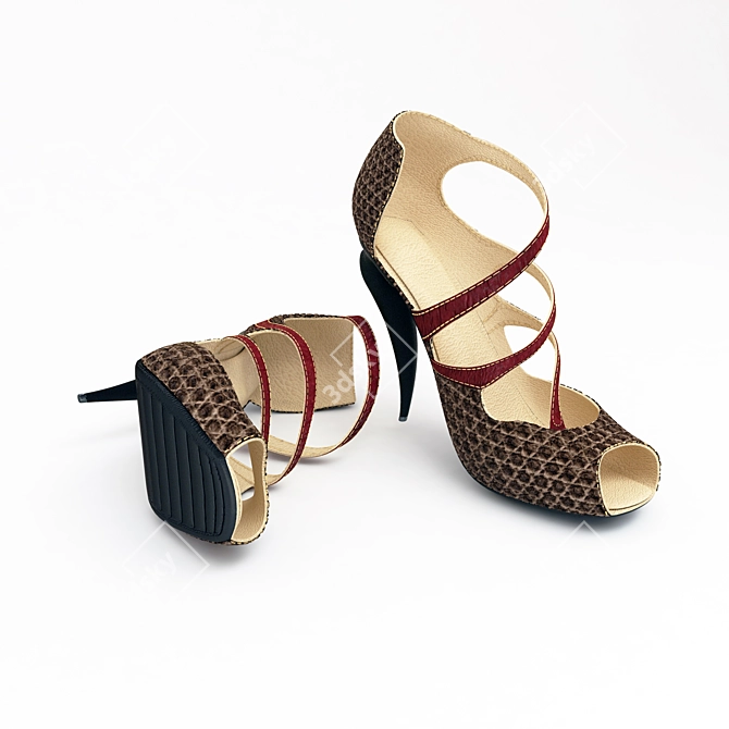 Trendy Women's Shoes 3D model image 1