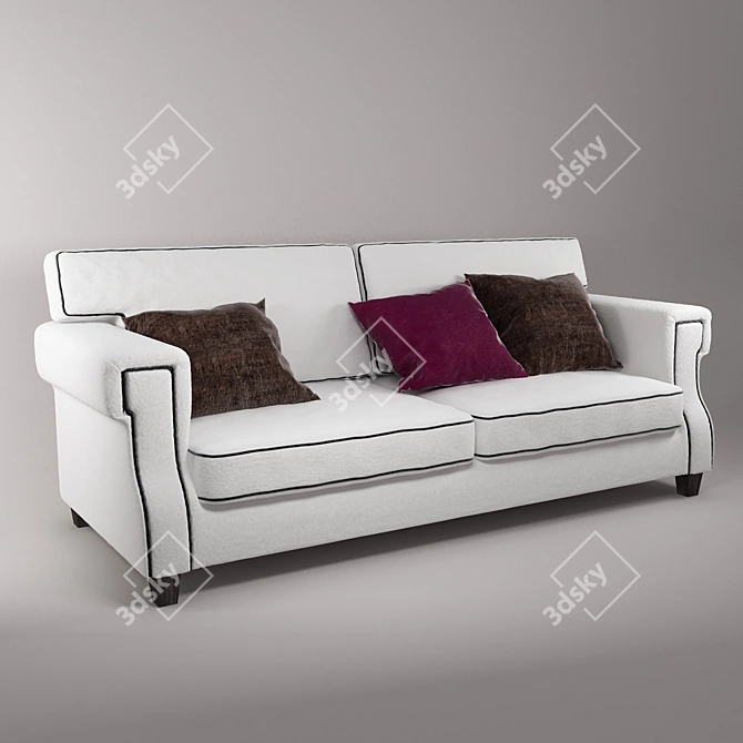 Elegant Duresta Sofa 3D model image 1