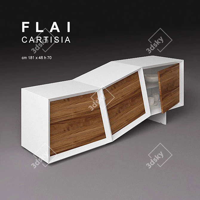 Italian FLAI Cartisia Dresser 3D model image 1