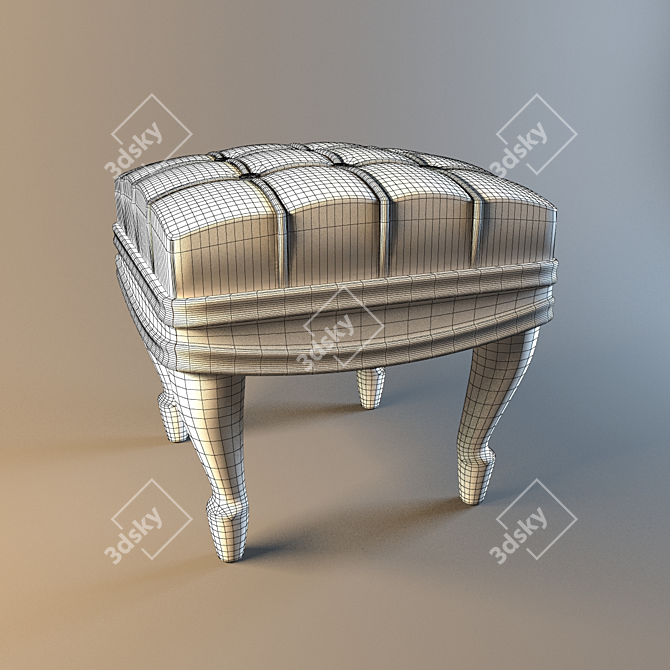 Classic Style Ottoman 3D model image 2