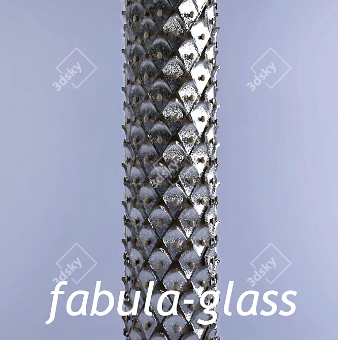 Elegant Glass Column Decor 3D model image 1