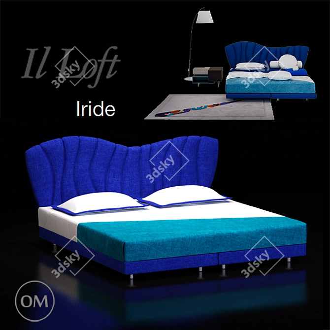 Illuminating Dreams: IL Loft Iride Bed 3D model image 1