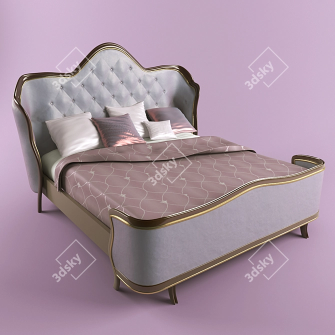 Cozy Dream Bed 3D model image 1