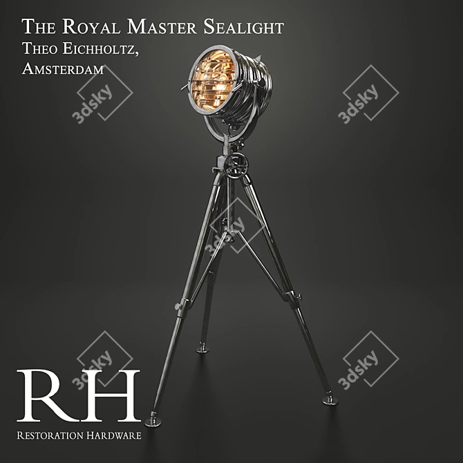 Elegant Royal Sealight Floor Lamp 3D model image 1