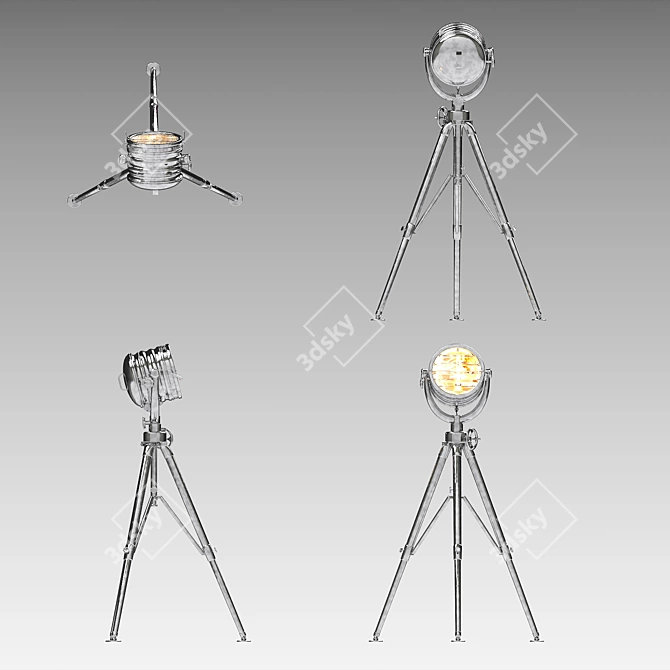 Elegant Royal Sealight Floor Lamp 3D model image 3