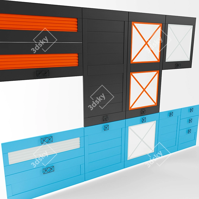 Title: Dryad Solveig Kitchen Facades 3D model image 1