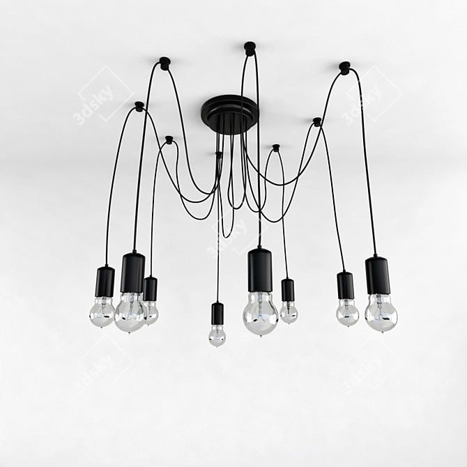 Modern LED Chandelier 3D model image 1