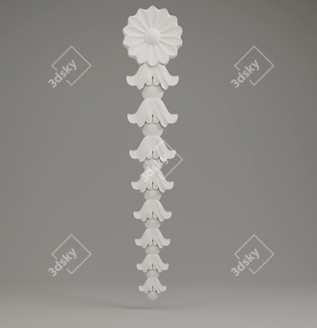 Elegant Fretwork Decor 3D model image 1