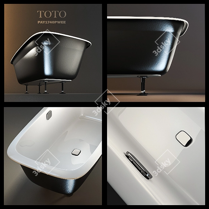 TOTO PAY1740PWEE - NC Series Acrylic Resin Bathtub 3D model image 1