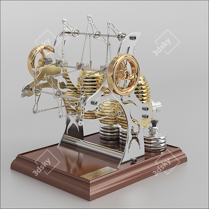 Stirling Engine Tattoo Machine 3D model image 1