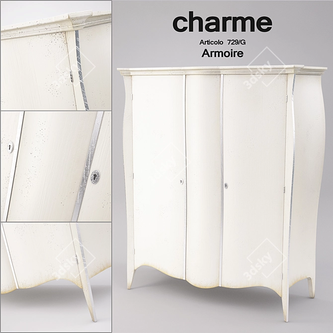 Chic Charme Articolo 729/G Armoire 3D model image 1