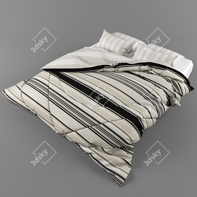 Cozy Dream Bed 3D model image 1
