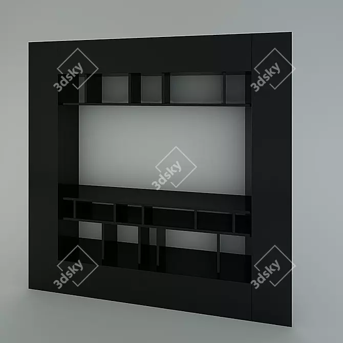 Versatile Window Bookcase-TV Stand 3D model image 2