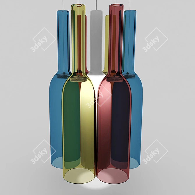 Designer Chandelier: Jar RGB 3D model image 2