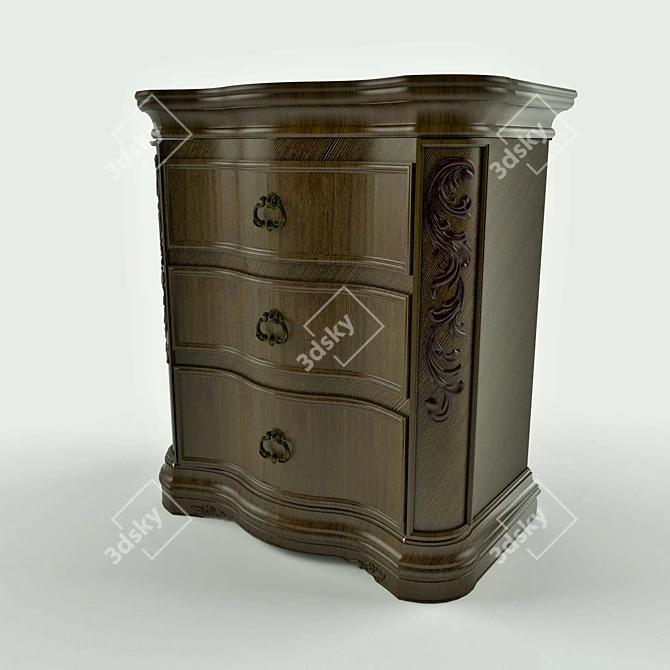 American Bedside Table MAGNUSSEN 3D model image 1