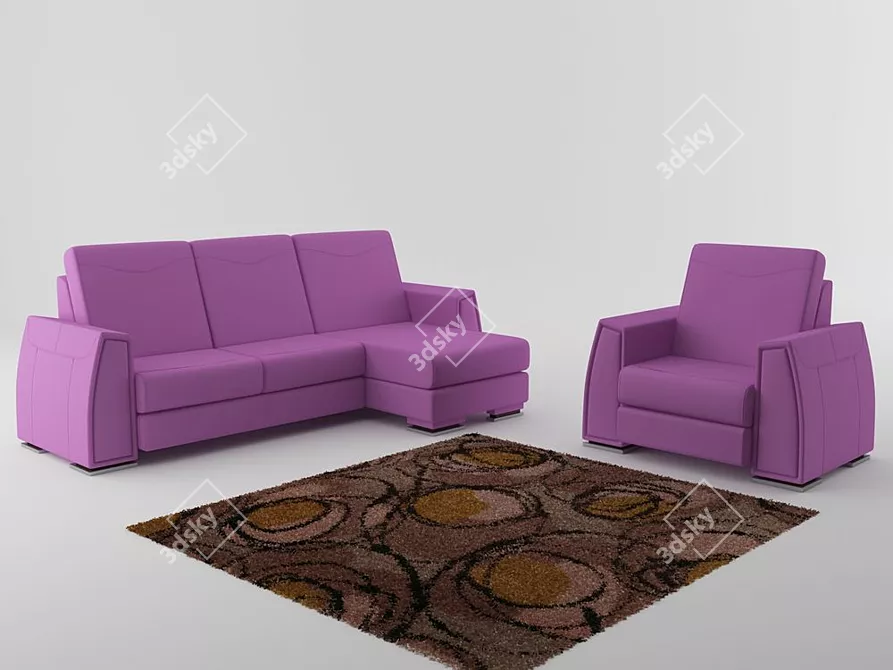 Kerra: Stylish Upholstered Furniture 3D model image 1