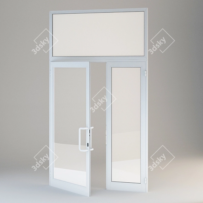 Secure Entry: 3D Fire Door 3D model image 1