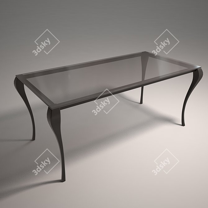 Modern Art Table 3D model image 1