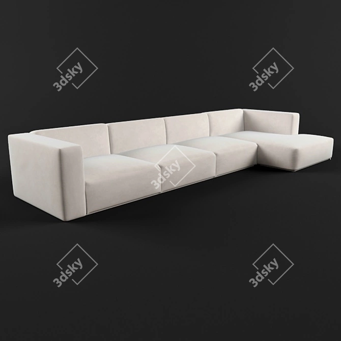 Stylish Corner Sofa by Roche Bobois 3D model image 1