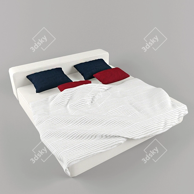 Cozy Slumber Bed 3D model image 1