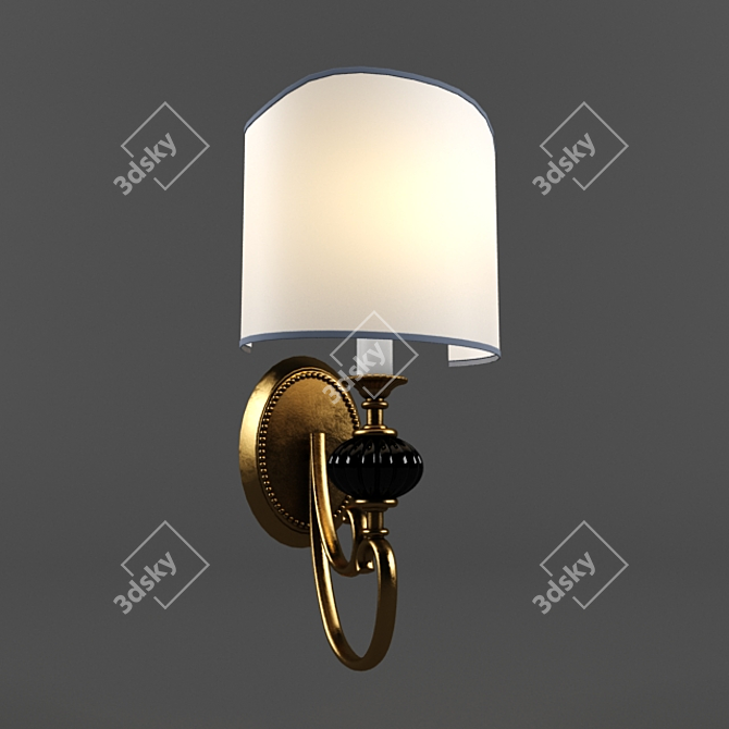 Elegant Bronze Wall Sconce 3D model image 1