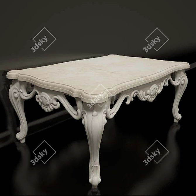 Title: Elegant Classic Table 3D model image 1