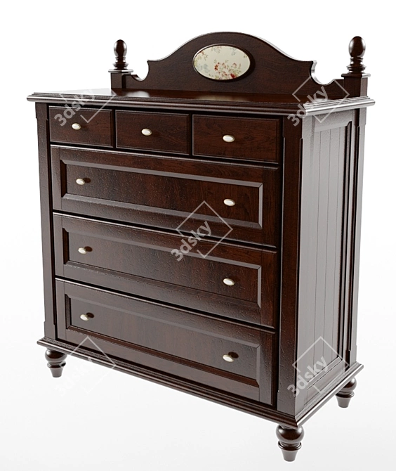 Bedroom Essential: Stylish Chest 3D model image 1