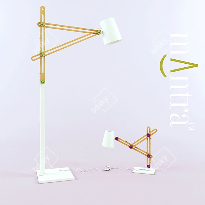 Mantra Looker Table and Floor Lamps 3D model image 1