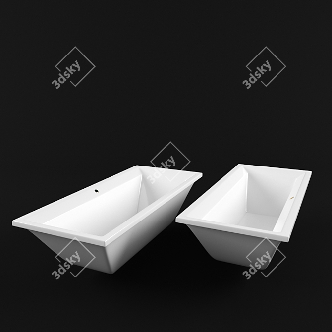 Luxury Slipper Bath A4 3D model image 1