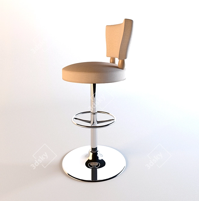 Eclectic Style Bar Stool 3D model image 1