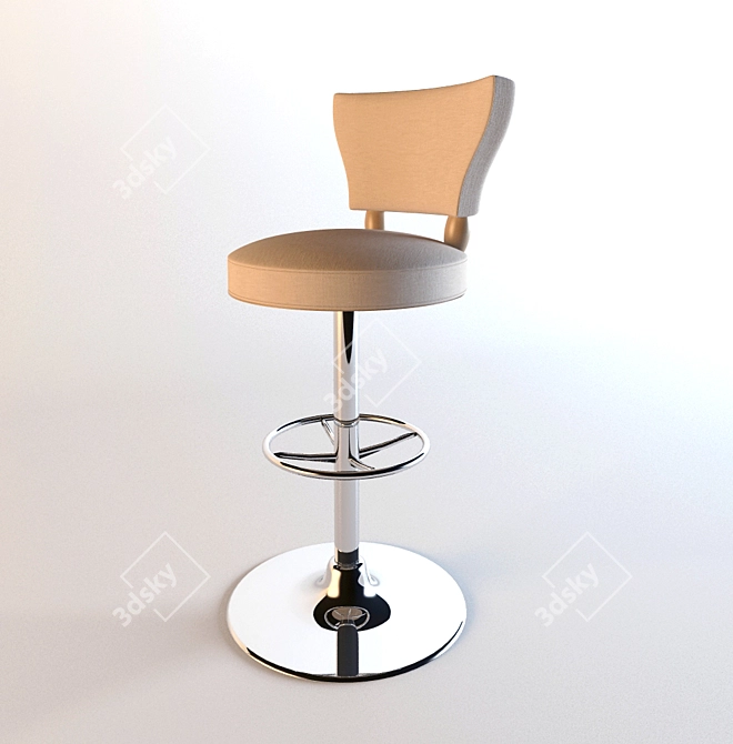 Eclectic Style Bar Stool 3D model image 2