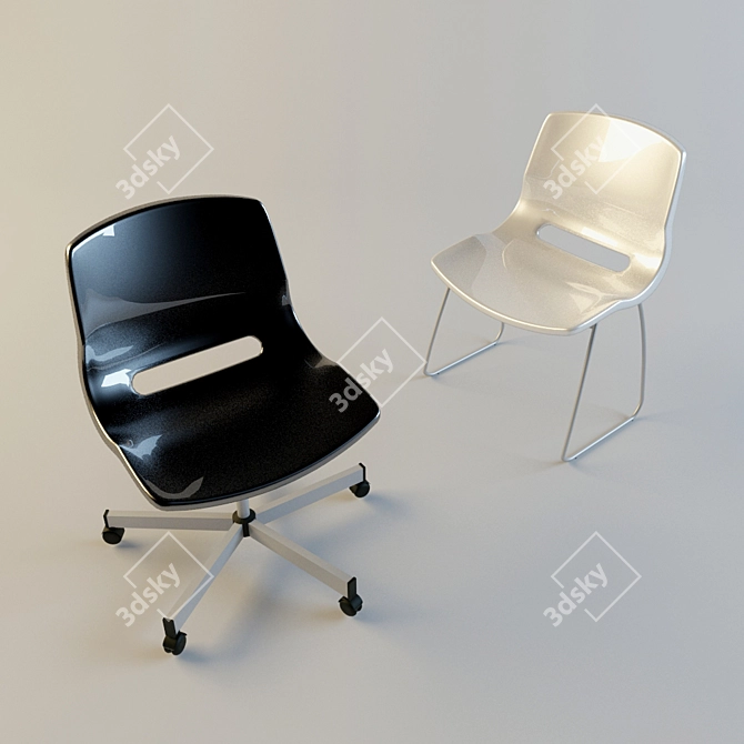 IKEA SNILLE Chairs: Comfort in Every Pair 3D model image 1