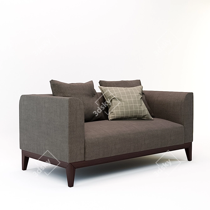 Stylish Langley 2 Seater Sofa 3D model image 1