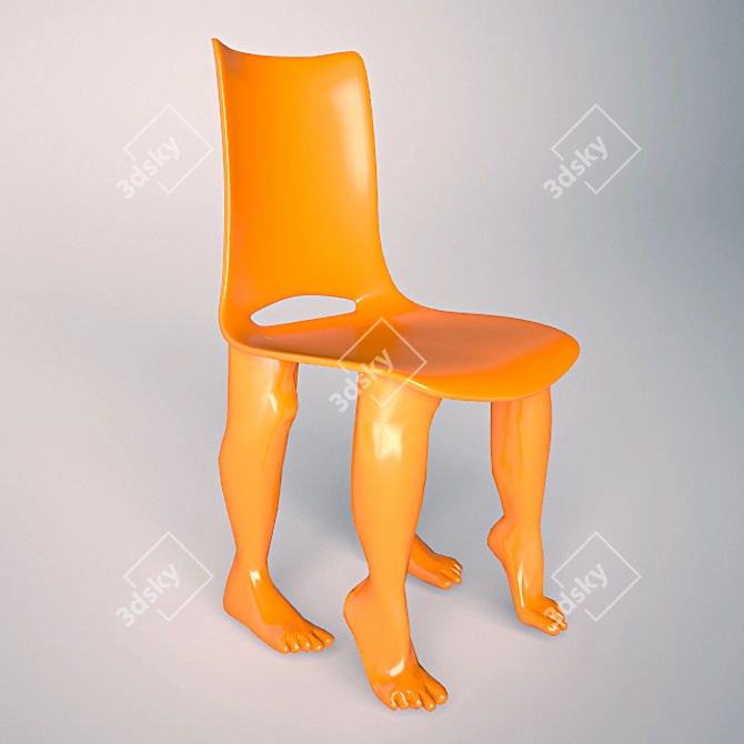 Pop Art Plastic Chair 3D model image 1