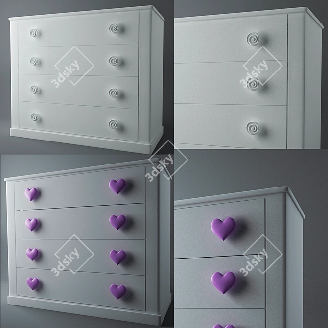 Piermaria Young Locker with Versatile Handles 3D model image 1