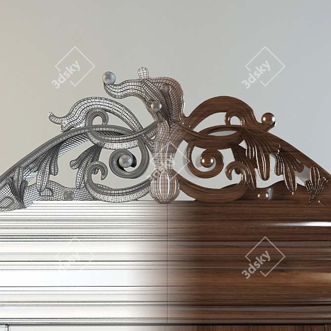Veneto Wooden Interior Door 3D model image 3