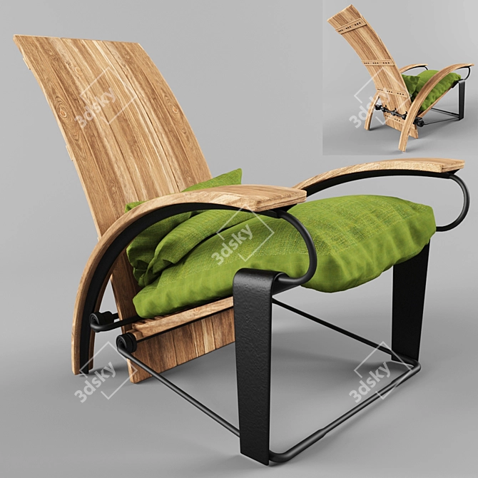 Cozy Elegance: Sasa-Melodiana Chair 3D model image 1