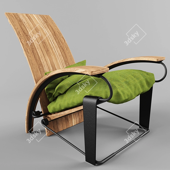 Cozy Elegance: Sasa-Melodiana Chair 3D model image 2