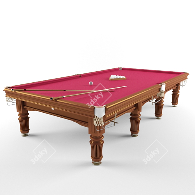 Classic Billiard Table 3D model image 1