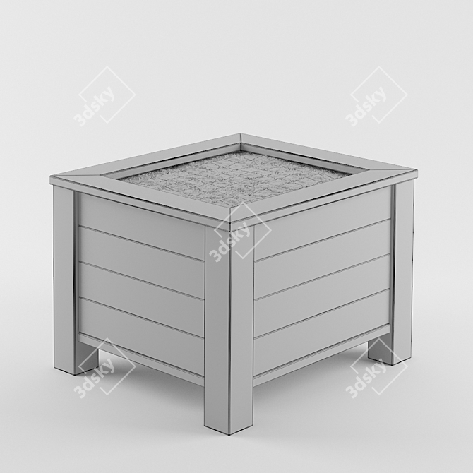 Elegant Blossom Planter 3D model image 2