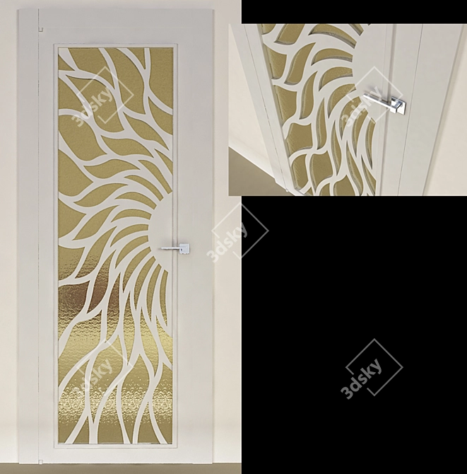 Sleek Glass Door - Modern Design 3D model image 1